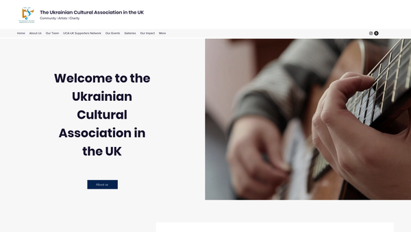 Screenshot of the The Ukrainian Cultural Association In The UK website