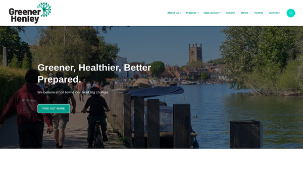 Screenshot of the Greener Henley website