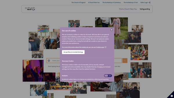 Screenshot of the Pcc Of Old Bolingbroke Parish website