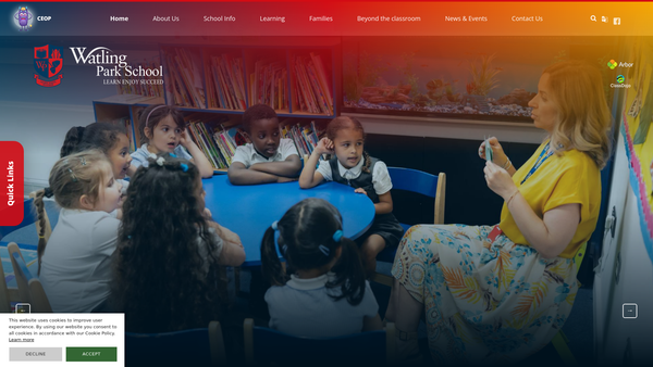 Screenshot of the Friends Of Watling Park website