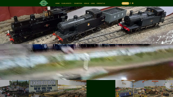 Screenshot of the South Coast Model Railway Club website