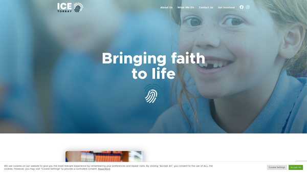 Screenshot of the Ice Torbay website