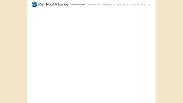 Screenshot of the Risk Pool Alliance website