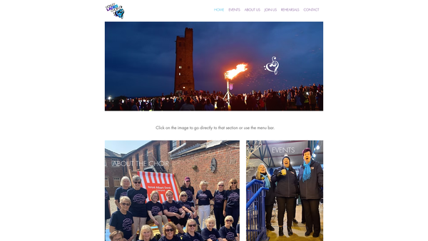 Screenshot of the Honley Ladies Choir website