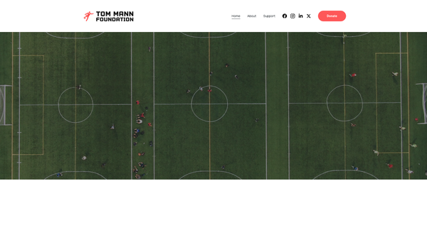 Screenshot of the Tom Mann Foundation website
