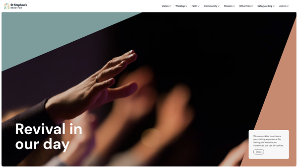 Screenshot of the Redditch Renewal Churches Trust website
