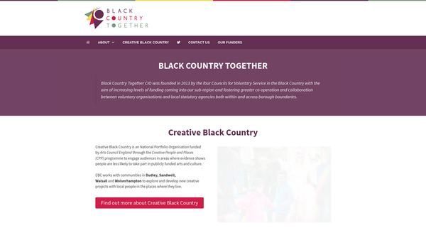 Screenshot of the Black Country Together CIO website