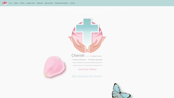 Screenshot of the Cherish Ministry website