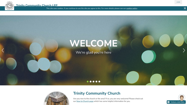 Screenshot of the Trinity Community Church website