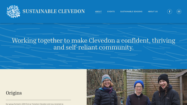 Screenshot of the Sustainable Clevedon website
