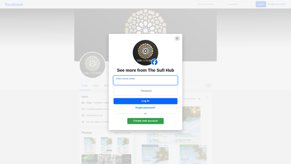 Screenshot of the The Sufi Hub website