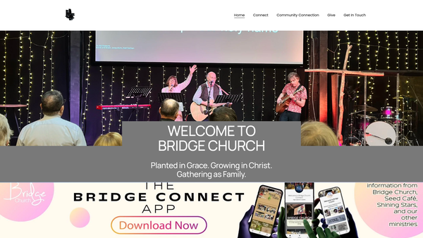 Screenshot of the Bridge Church UK website