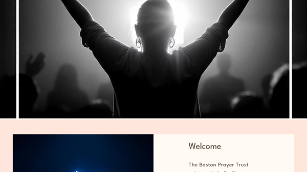 Screenshot of the The Boston Prayer Trust website