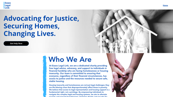 Screenshot of the Essex Legal Link website