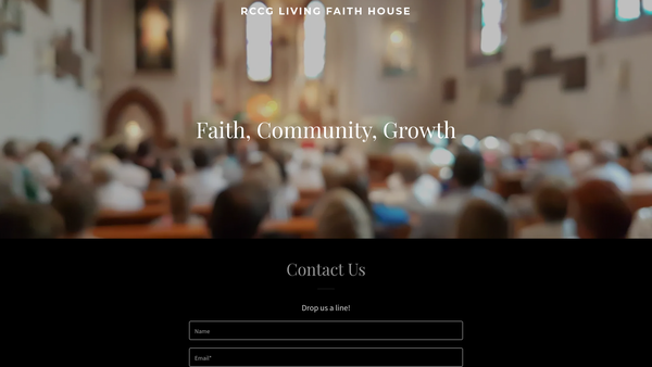 Screenshot of the The Redeemed Christian Church Of God, Living Faith House website