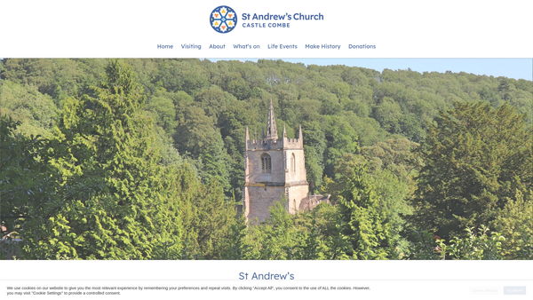 Screenshot of the The Parochial Church Council Of The Ecclesiastical Parish Of St Andrew Castle Combe website