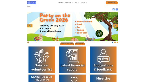 Screenshot of the Snape Institute website
