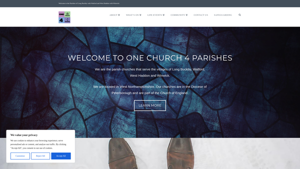 Screenshot of the The Parochial Church Council Of The Ecclesiastical Parish Of St Lawrence, Long Buckby, In The Diocese Of Peterborough website