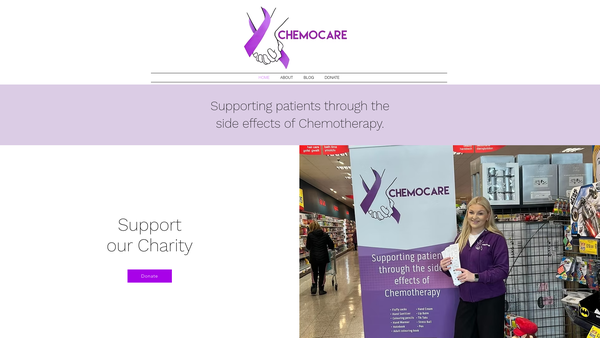 Screenshot of the Chemocare Bags website