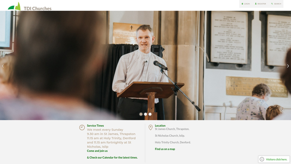 Screenshot of the The Parochial Church Council Of The Ecclesiastical Parish Of Thrapston And Islip In The Diocese Of Peterborough website