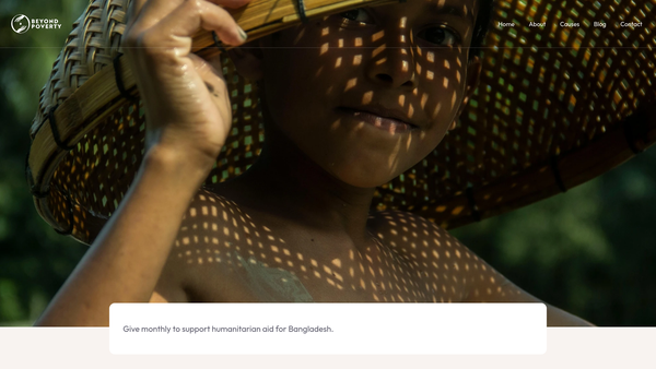 Screenshot of the Beyond Poverty Foundation website
