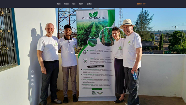 Screenshot of the Smile Kenya website