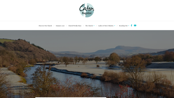 Screenshot of the Caton Baptist Church website