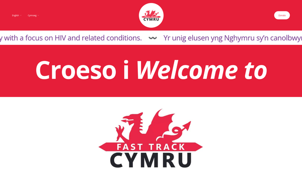 Screenshot of the Fast Track Cymru website