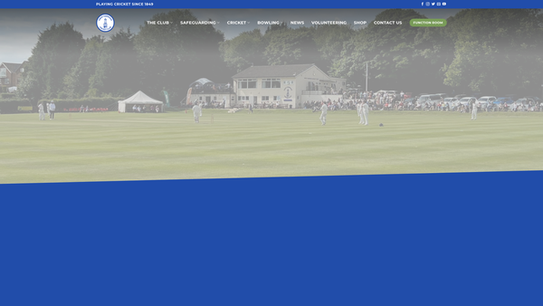 Screenshot of the Great Harwood Cricket & Sports Club website