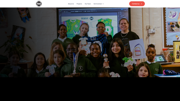 Screenshot of the The Eze Foundation website