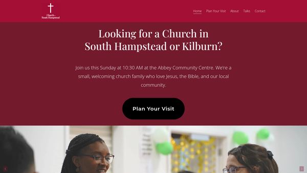 Screenshot of the Church At South Hampstead website