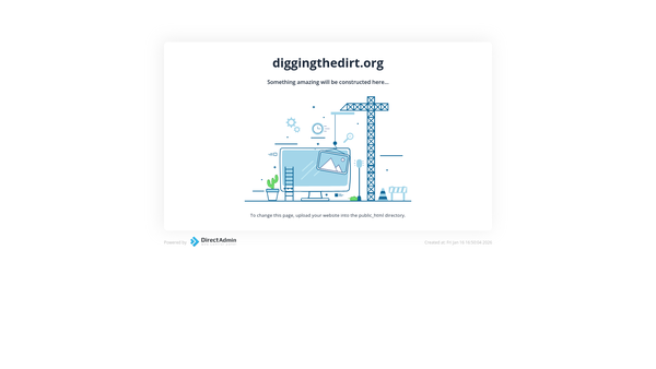 Screenshot of the Digging The Dirt website