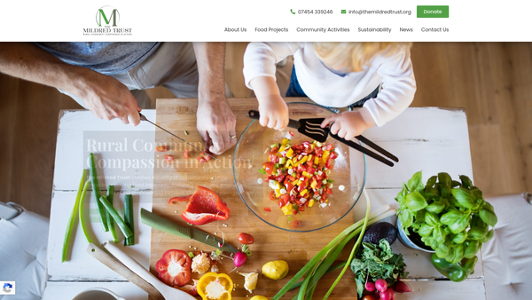 Screenshot of the The Mildred Trust website