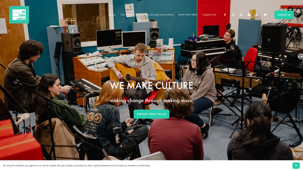 Screenshot of the We Make Culture website