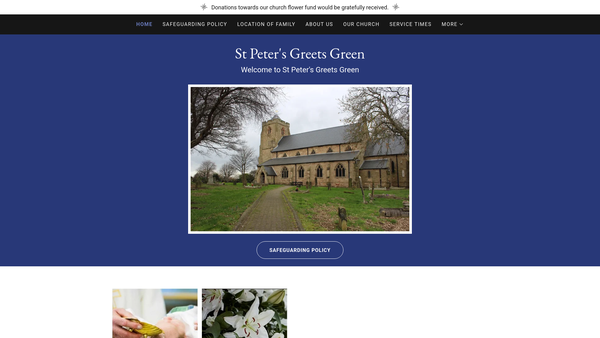 Screenshot of the The Parochial Church Council Of The Ecclesiastical Parish Of West Bromwich St Peter website