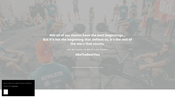 Screenshot of the The 180 Project website