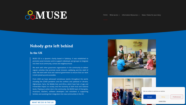 Screenshot of the Muse CIO website