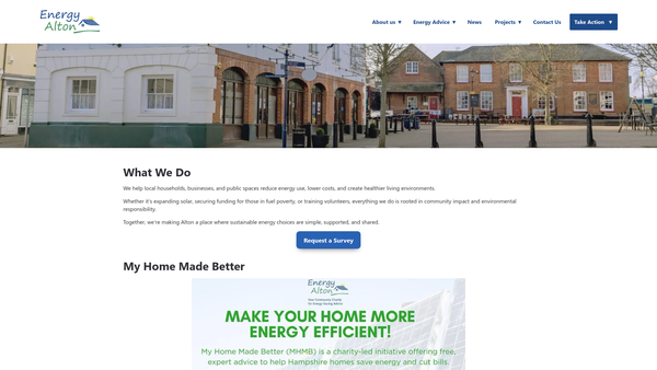 Screenshot of the Energy Alton CIO website
