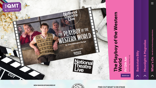 Screenshot of the The Queen Mother Theatre website