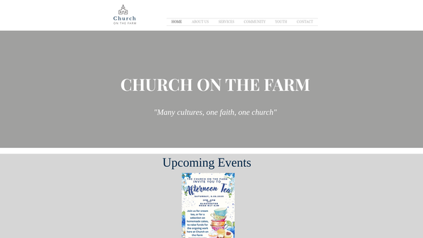 Screenshot of the Church On The Farm website