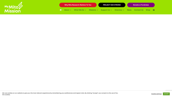 Screenshot of the My Mito Mission website