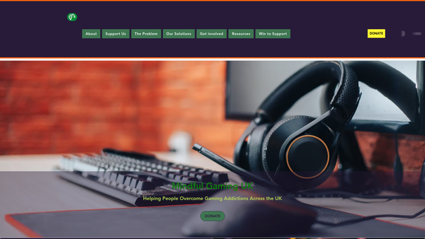 Screenshot of the Mindful Gaming UK website