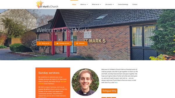 Screenshot of the The Parochial Church Council Of The Ecclesiastical Parish Of St Mark's, Southampton, In The Diocese Of Winchester website