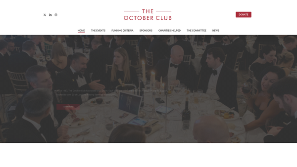 Screenshot of the The City Of London October Club website