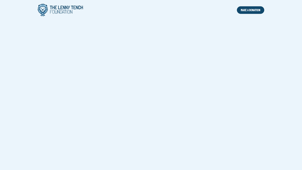 Screenshot of the The Lenny Tench Foundation website