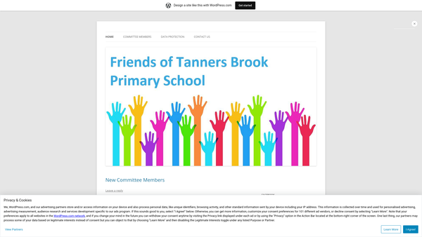 Screenshot of the Friends Of Tanners Brook Primary School website
