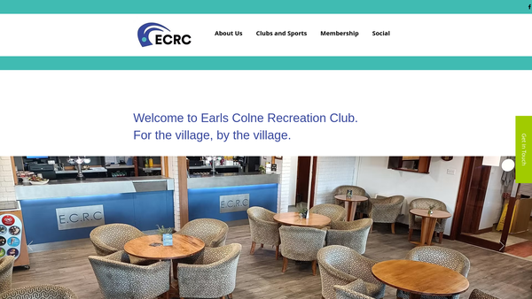 Screenshot of the Earls Colne Recreation Charity website