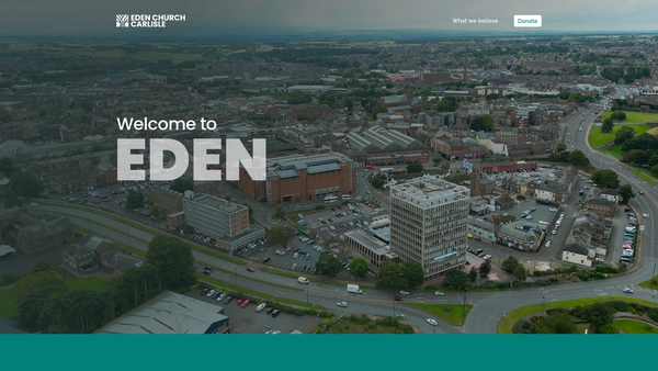 Screenshot of the Eden Church Carlisle website
