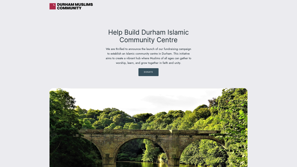 Screenshot of the Durham Muslims Community website