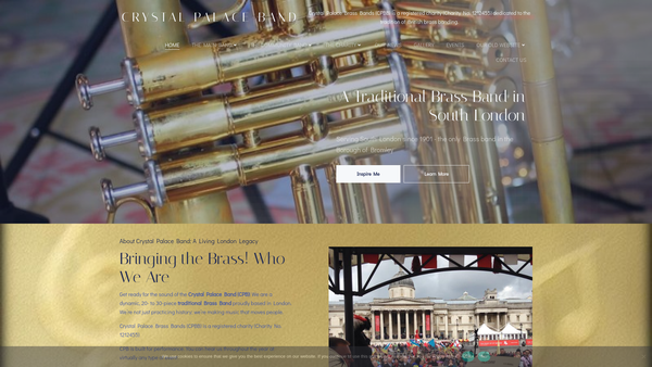 Screenshot of the Crystal Palace Brass Bands website